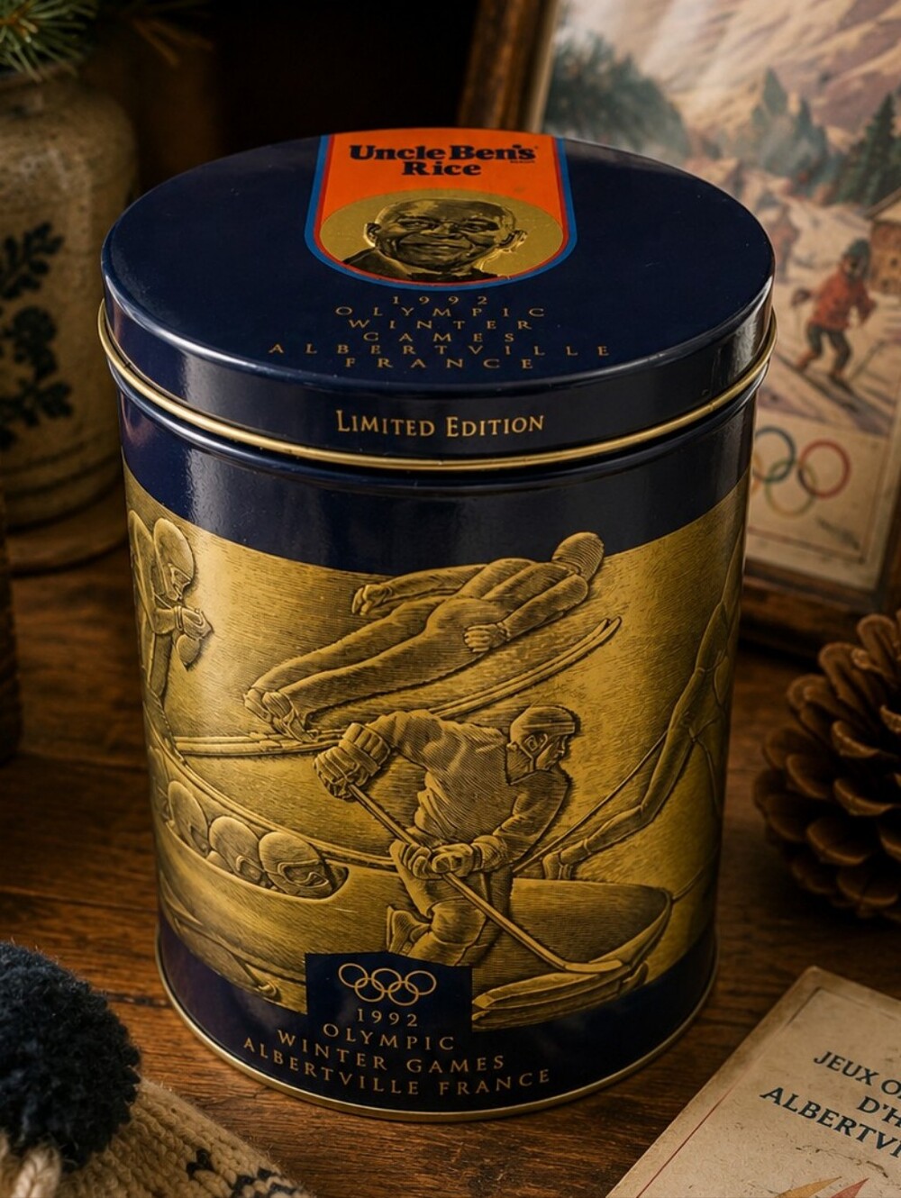 Vintage 1992 Uncle Ben's Rice Olympic Albertville Limited Edition Advertising - Picture 1 of 9